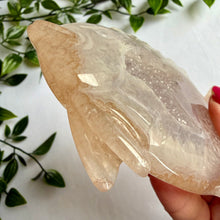 Load image into Gallery viewer, Druzy Agate Fish on Custom Gold Stand

