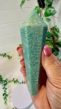 Load image into Gallery viewer, Amazonite Wand with Black Stand
