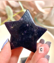 Load image into Gallery viewer, Lepidolite Stars|Consciously Sourced|Crystal Carving
