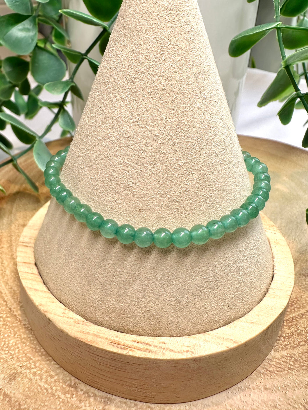 Green Aventurine 4mm Beaded Bracelet|Consciously Sourced|Gemstone Stretch Bracelet|Crystal Beaded Bracelet