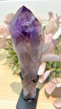 Load image into Gallery viewer, Amethyst Root in Stand|Amethyst from Brazil|Consciously Sourced|Natural Amethyst|Crystal in Stand|Statement Crystal
