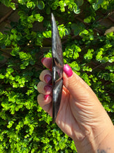 Load image into Gallery viewer, Silver Sheen Obsidian Star on Black Stand
