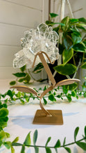 Load image into Gallery viewer, Clear Quartz Rose Carving on Custom Stand|Home Decor
