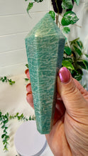 Load image into Gallery viewer, Amazonite Wand with Black Stand
