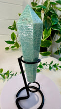 Load image into Gallery viewer, Amazonite Wand with Black Stand
