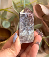 Load image into Gallery viewer, Lepidolite Mica Point|Tower|ConsciouslySourced|Crystal|Flashy
