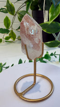 Load image into Gallery viewer, Natural Pink Lemurian Quartz on Custom Stand from Brazil
