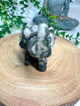 Load image into Gallery viewer, Moss Agate Elephant Carving - Bean
