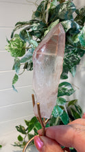 Load image into Gallery viewer, Natural Pink Lemurian Quartz on Custom Stand from Brazil
