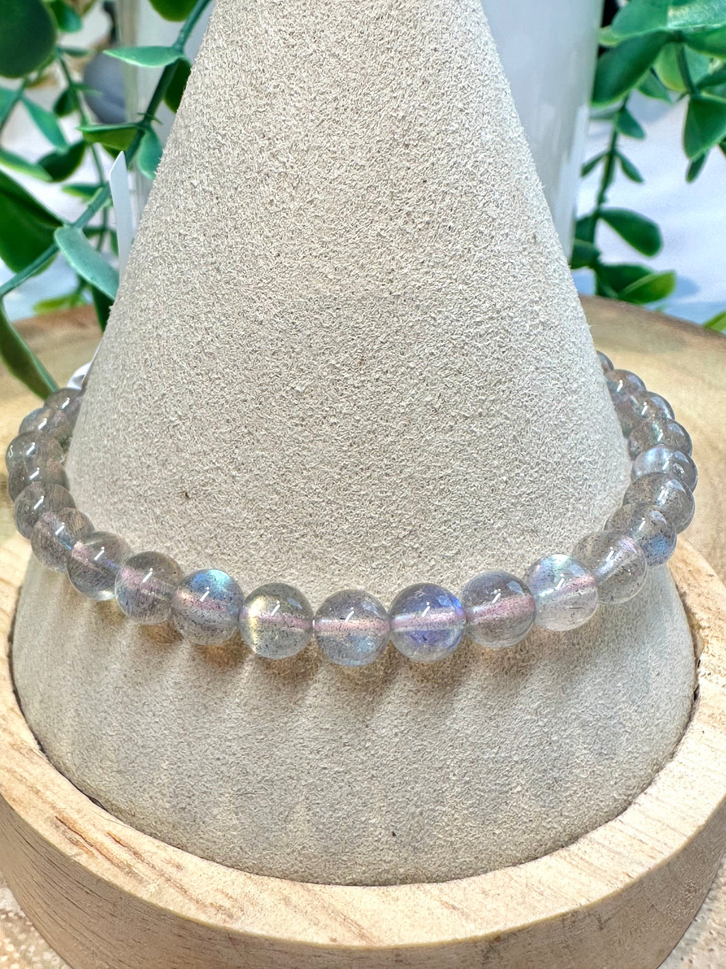 High Quality Labradorite 5-6mm Beaded Bracelet|Consciously Sourced|Gemstone Stretch Bracelet|Crystal Beaded Bracelet