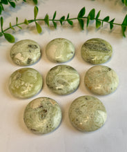 Load image into Gallery viewer, Green Maligano Jasper Round Palm Stones from Indonesia

