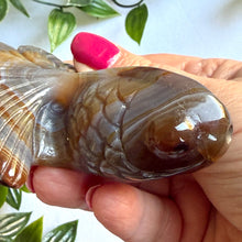 Load image into Gallery viewer, Stunning Banded Agate Hand Carved Fish
