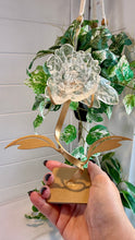 Load image into Gallery viewer, Clear Quartz Rose Carving on Custom Stand|Home Decor
