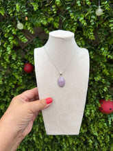 Load image into Gallery viewer, Phosphosiderite Oval Necklace set in 925 Silver on 18 inch Trace Chain
