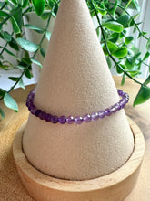 Load image into Gallery viewer, Amethyst 4mm Faceted Stretch Bracelet

