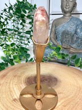 Load image into Gallery viewer, Flower Agate Heart Carving on Stand
