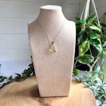 Load image into Gallery viewer, Libyan Desert Glass Necklace in 925 Silver with 18” Silver Trace Chain
