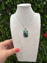 Load image into Gallery viewer, Seraphinite Oblong Necklace set in 925 Silver

