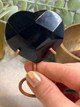 Load image into Gallery viewer, Black Obsidian Heart on Stand |Consciously Sourced|Brazil|Crystal Carving
