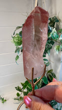 Load image into Gallery viewer, Natural Pink Lemurian Quartz on Custom Stand from Brazil
