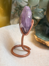 Load image into Gallery viewer, Amethyst Heart on Stand|Crystal Carving|Consciously Sourced|Brazil
