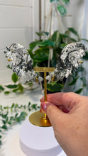 Load image into Gallery viewer, Moss Agate Wings on Stand
