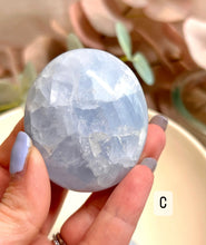 Load image into Gallery viewer, Blue Calcite Palmstones|Consciously Sourced|Palms
