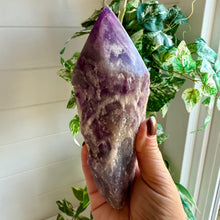 Load image into Gallery viewer, Chevron Amethyst Witches Hat from Zambia
