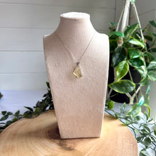 Load image into Gallery viewer, Libyan Desert Glass Necklace in 925 Silver with 18” Silver Trace Chain
