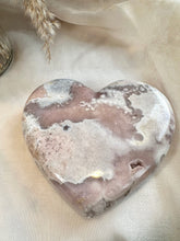 Load image into Gallery viewer, Pink Amethyst Heart on Custom Stand from Brazil|Consciously Sourced|Pink Amethyst Carving|Home Decor|Statement Crystals
