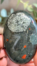 Load image into Gallery viewer, Bloodstone Palmstone|Consciously Sourced|Crystal Carving
