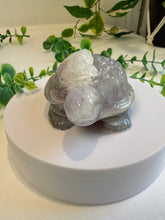 Load image into Gallery viewer, Agate Tortoise with Amethyst

