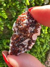 Load image into Gallery viewer, Spessartine Garnet on Feldspar Specimen
