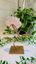 Load image into Gallery viewer, Rose Quartz Rose Carving on Custom Stand|Home Decor
