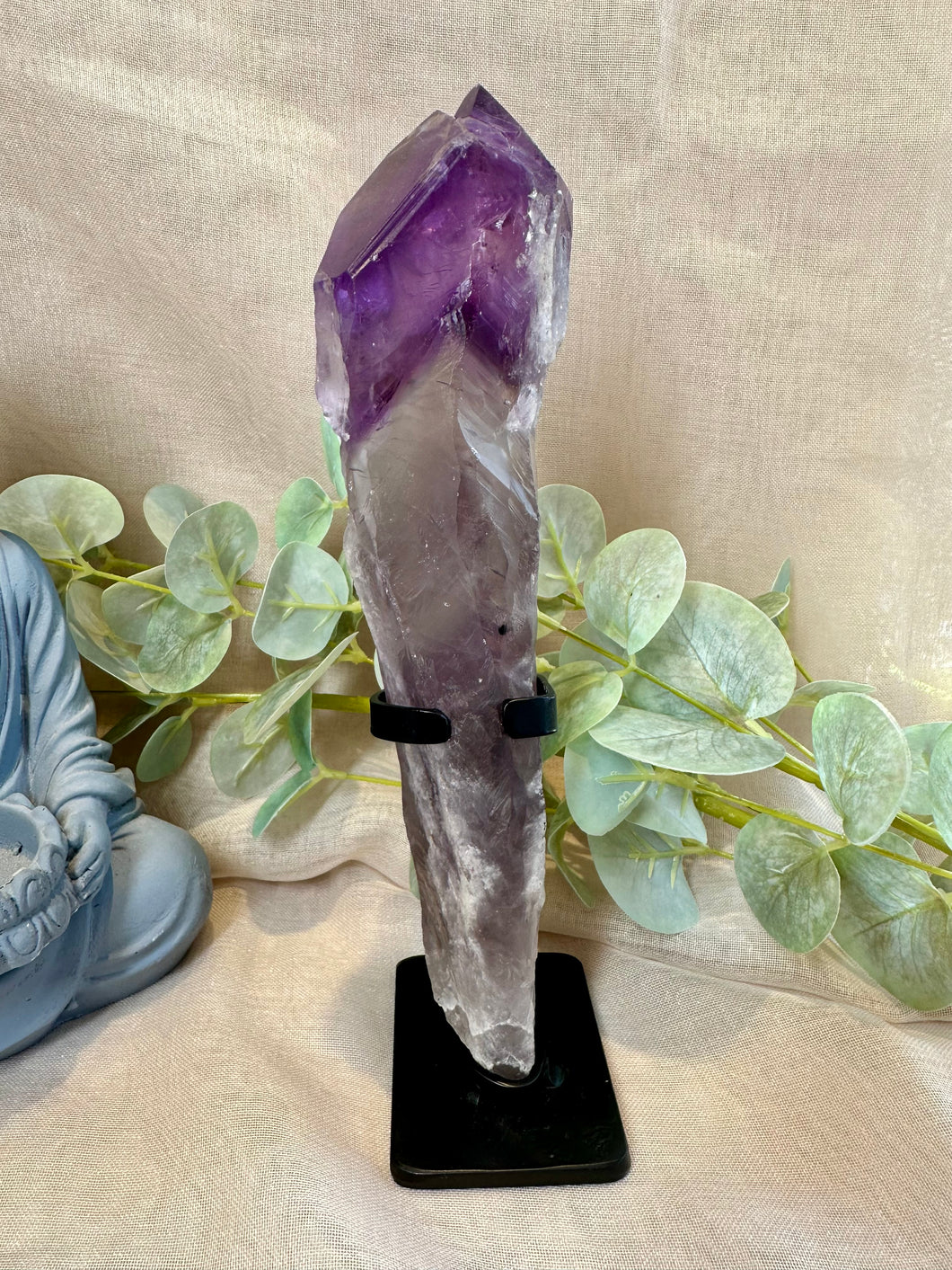 Amethyst Root in Stand|Amethyst from Brazil|Consciously Sourced|Natural Amethyst|Crystal in Stand|Statement Crystal