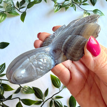 Load image into Gallery viewer, Stunning Banded Agate Hand Carved Fish
