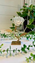 Load image into Gallery viewer, Clear Quartz Rose Carving on Custom Stand|Home Decor
