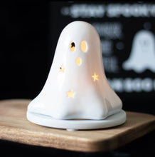 Load image into Gallery viewer, Ceramic Ghost Tea Light and Incense Cone Holder
