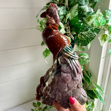 Load image into Gallery viewer, Ocean Jasper Skull with Phoenix|Home Decor|Crystal Decor
