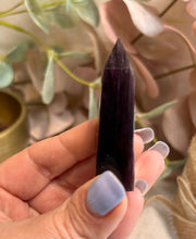 Load image into Gallery viewer, Lepidolite Mica Point|Tower|ConsciouslySourced|Crystal|Flashy
