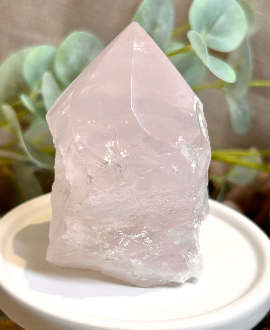 Rose Quartz Top Polished|Generator|Raw Crystal|Carving