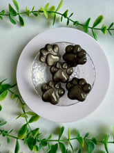 Load image into Gallery viewer, Silver Sheen Obsidian Paw Carving
