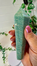 Load image into Gallery viewer, Amazonite Wand with Black Stand

