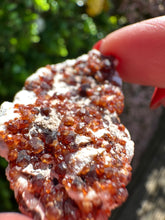 Load image into Gallery viewer, Spessartine Garnet on Feldspar Specimen

