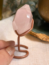 Load image into Gallery viewer, Rose Quartz Heart on Stand|Consciously Sourced|Crystal Carving|Brazil
