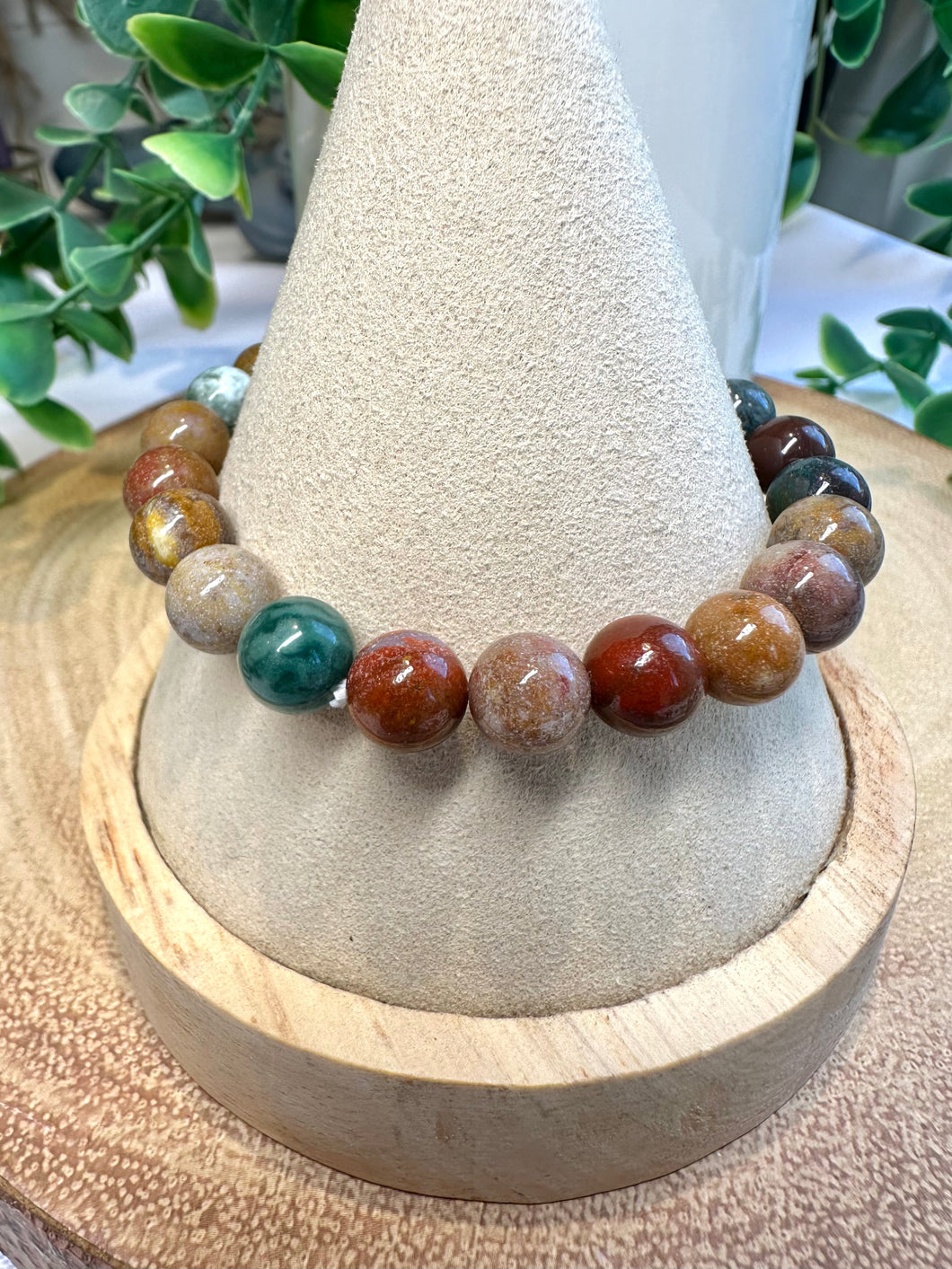 Ocean Jasper 7/8mm Stretch Beaded Bracelet