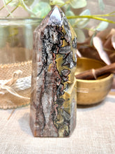 Load image into Gallery viewer, Mosaic Chalcedony Quartz Tower|Minas Gerais Brazil|Tower|Point|Ethically Sourced
