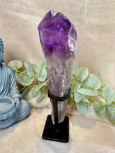 Load image into Gallery viewer, Amethyst Root in Stand|Amethyst from Brazil|Consciously Sourced|Natural Amethyst|Crystal in Stand|Statement Crystal
