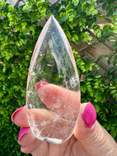 Load image into Gallery viewer, Clear Quartz Flame from Brazil|High Quality|Consciously Sourced|Crystal Carving|Crystal Healing|Master Healer
