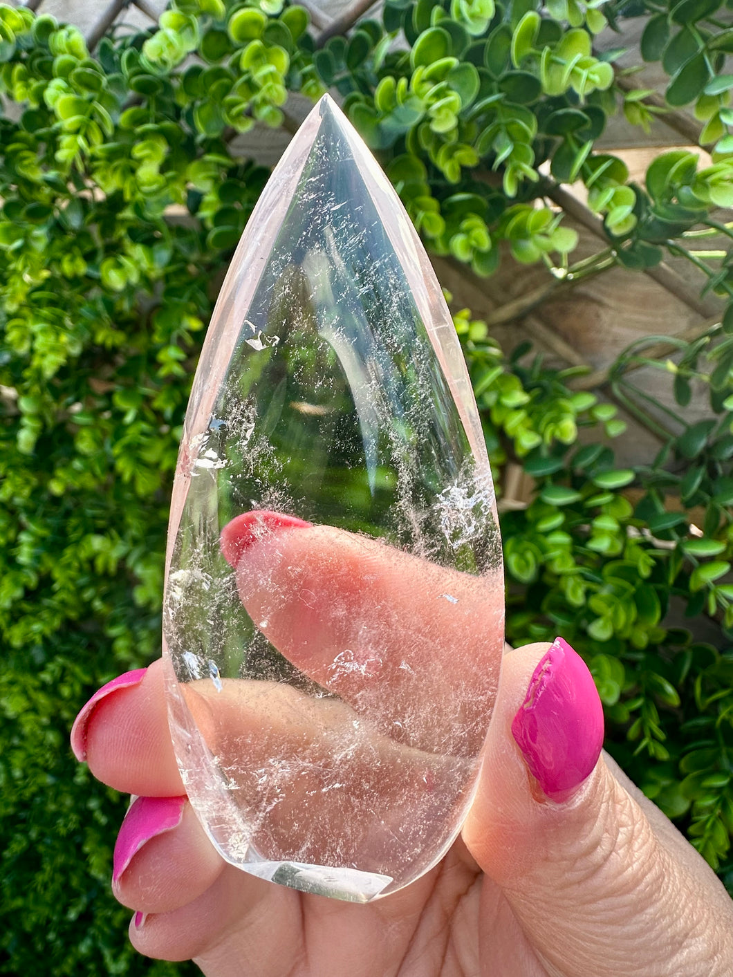 Clear Quartz Flame from Brazil|High Quality|Consciously Sourced|Crystal Carving|Crystal Healing|Master Healer